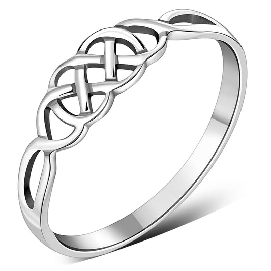 Delicate Celtic Knot Sterling Silver Ring