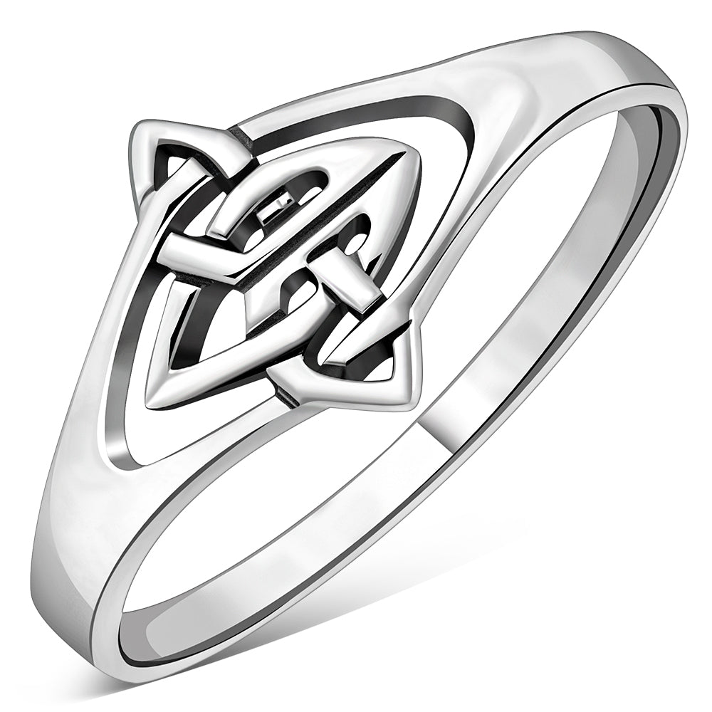 Celtic Trinity knot Plain Silver Ring