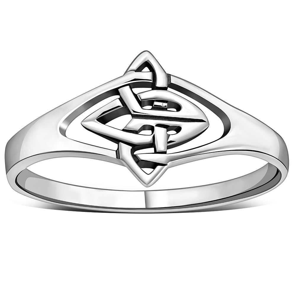 Celtic Trinity knot Plain Silver Ring