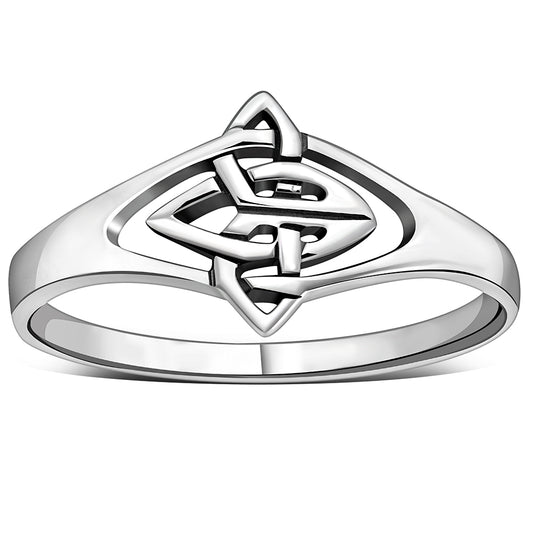 Celtic Trinity knot Plain Silver Ring