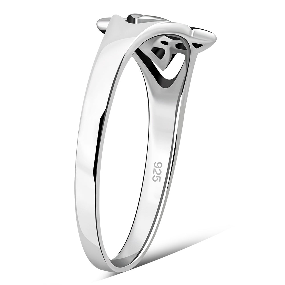 Celtic Trinity knot Plain Silver Ring