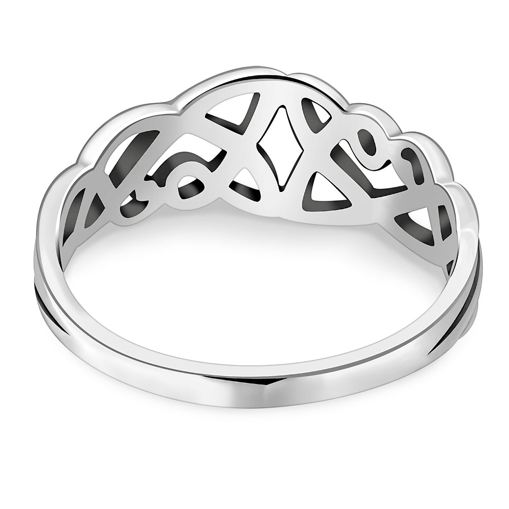 Unique Celtic Trinity knot Design Silver Ring