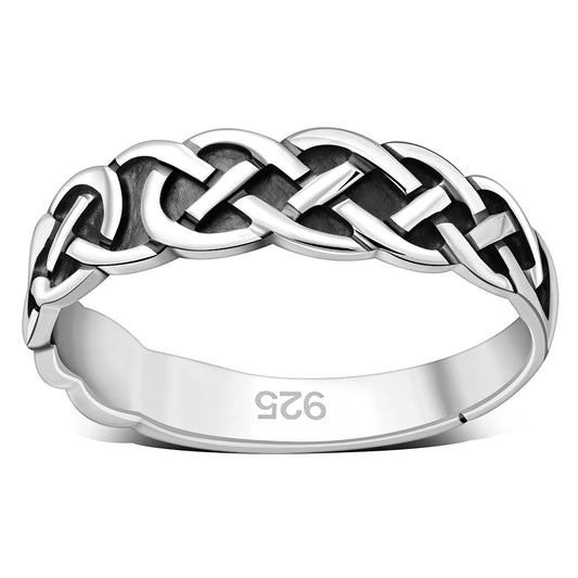 Plain Celtic Knot Sterling Silver Ring