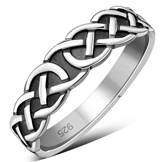Plain Celtic Knot Sterling Silver Ring