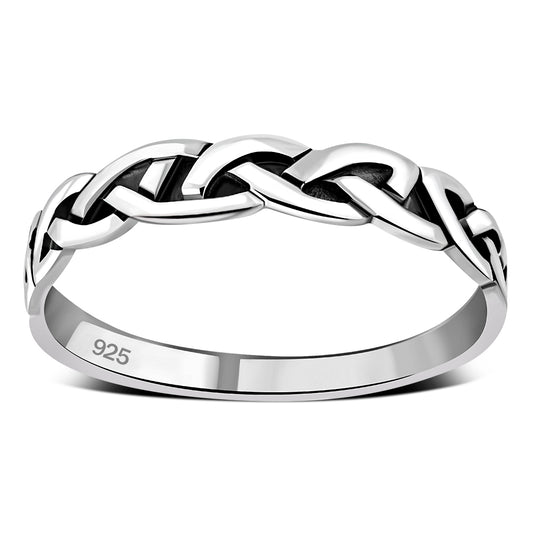 Plain Celtic Knot Sterling Silver Ring