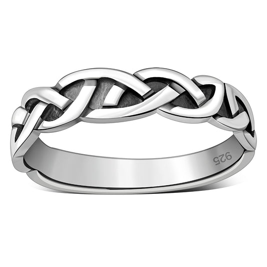 Plain Celtic Knot Sterling Silver Ring