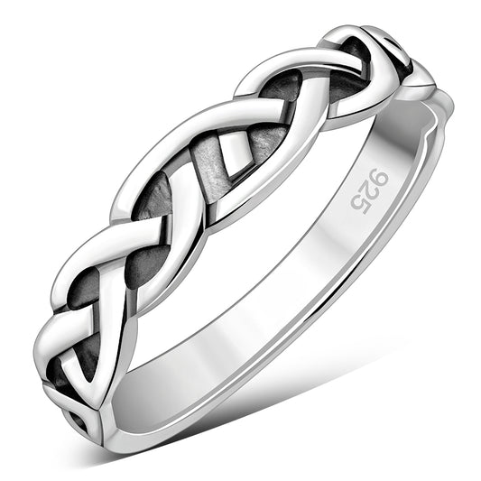 Plain Celtic Knot Sterling Silver Ring