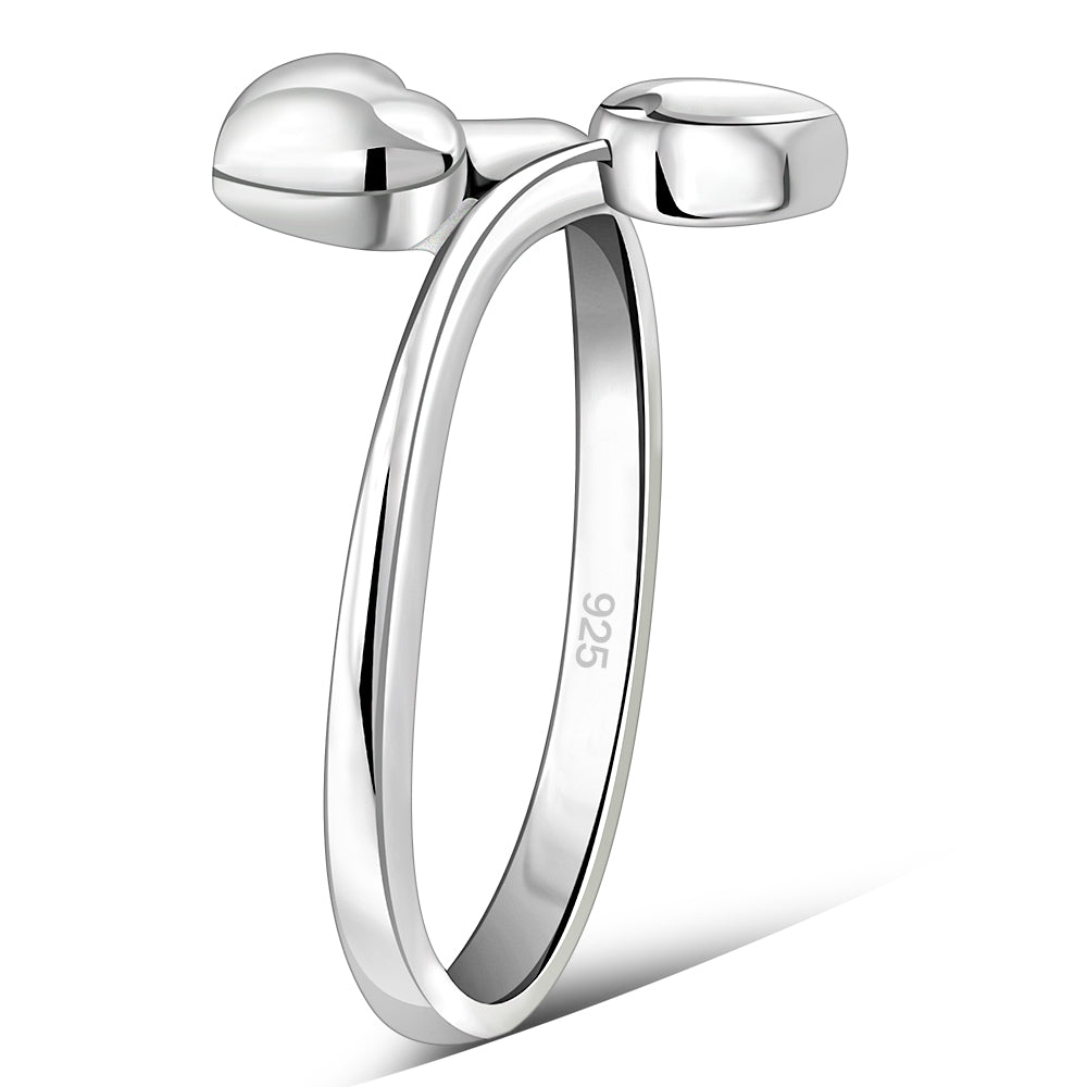 Sterling Silver Hearts Ring