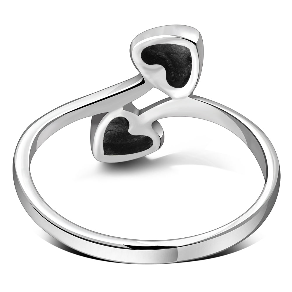 Sterling Silver Hearts Ring