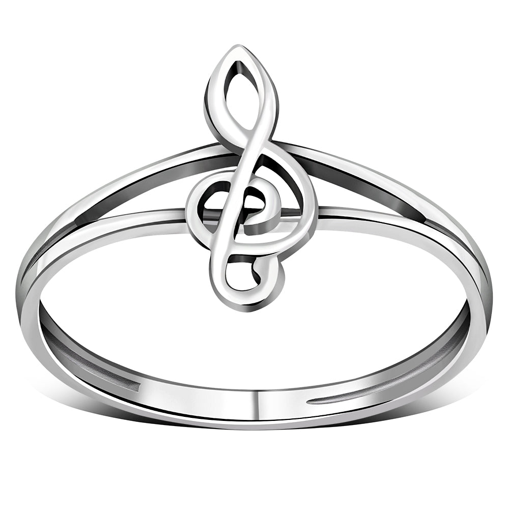Musical Note Sterling Silver Ring