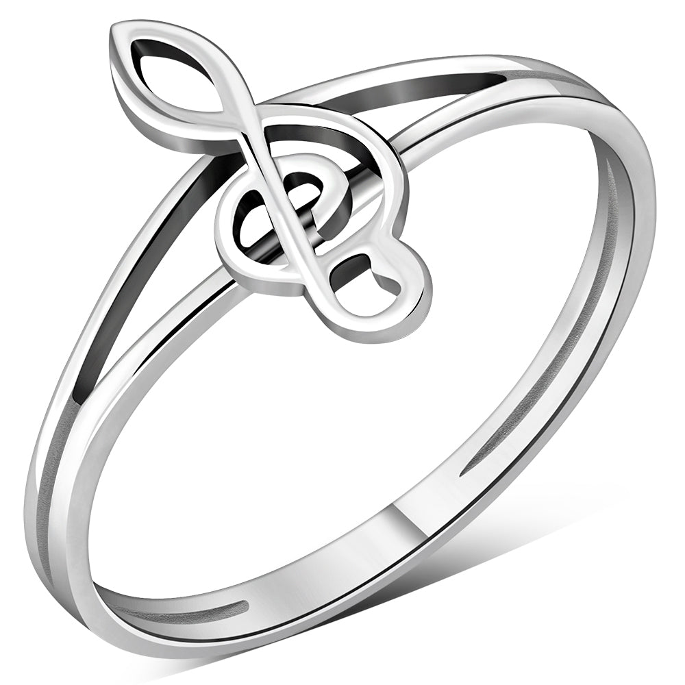 Musical Note Sterling Silver Ring