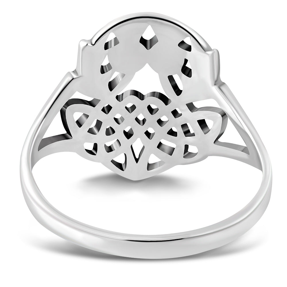 Plain Silver Celtic Knot Thistle Ring