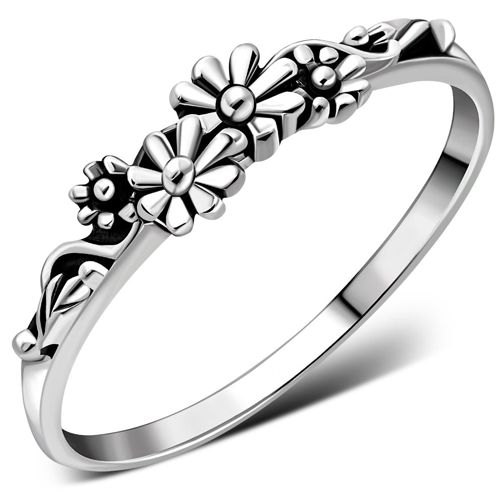 Flowers Sterling Silver Ring