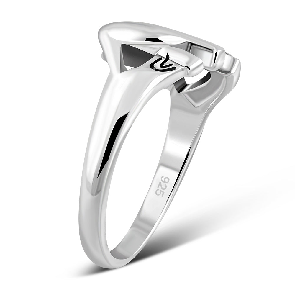 Elephant Plain Silver Ring