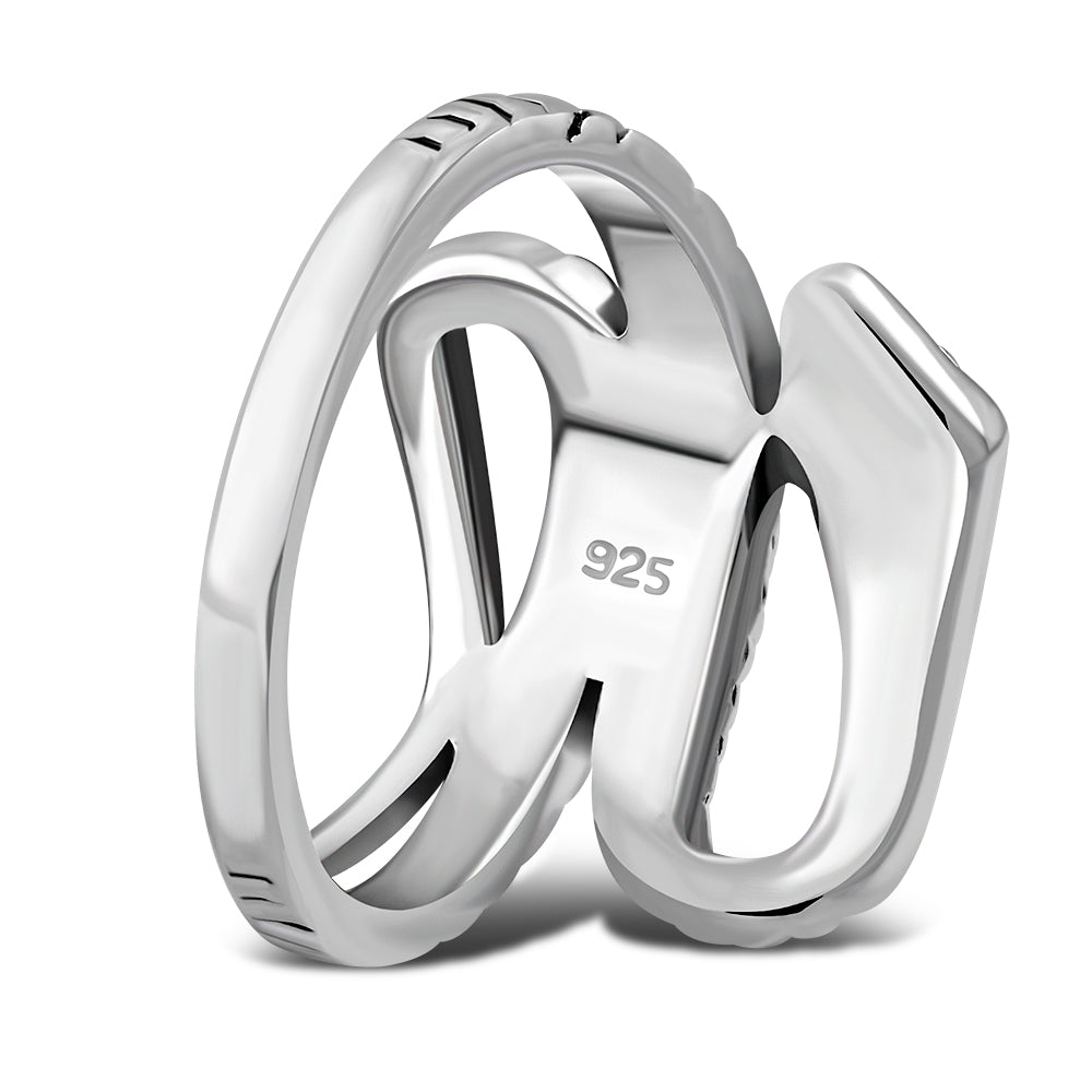 Plain Silver Snake Ring