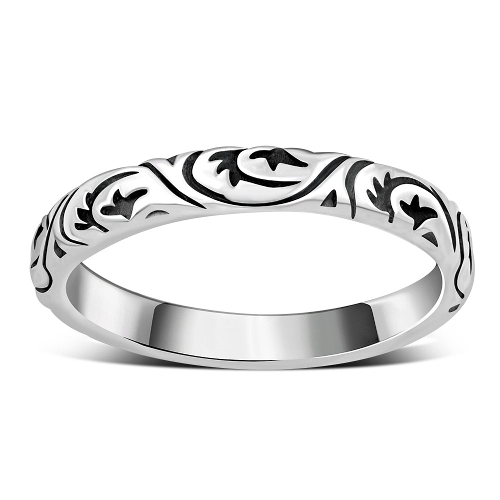 Plain Silver Designed Band Ring