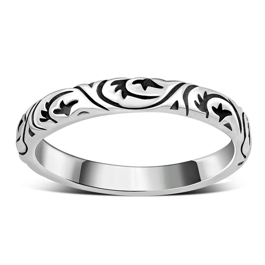 Plain Silver Designed Band Ring