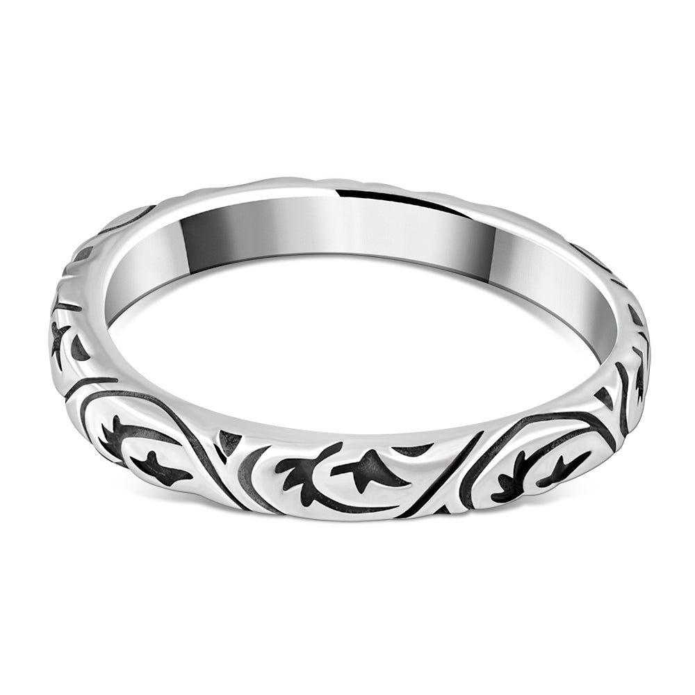Plain Silver Designed Band Ring