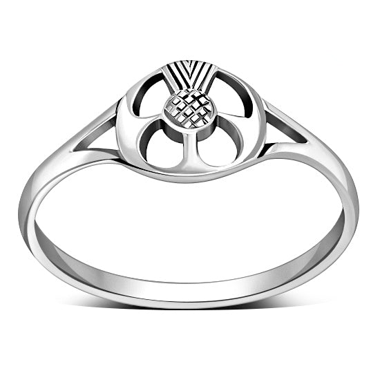 Scottish Thistle Silver Ring