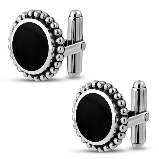 Sterling Silver Black Onyx Cufflinks