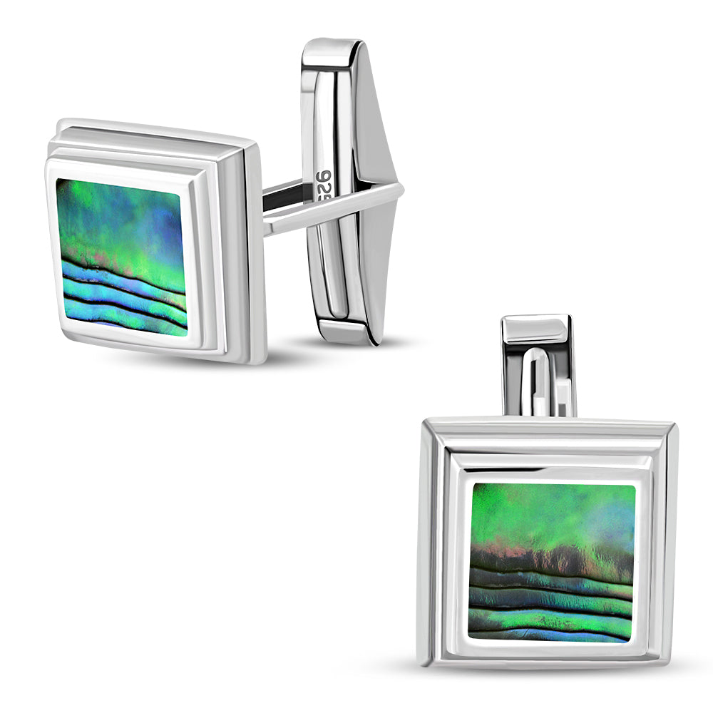 Abalone Shell Sterling Silver Cufflinks