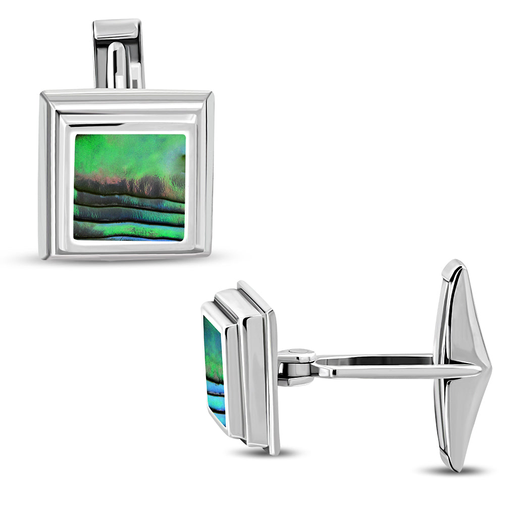 Abalone Shell Sterling Silver Cufflinks