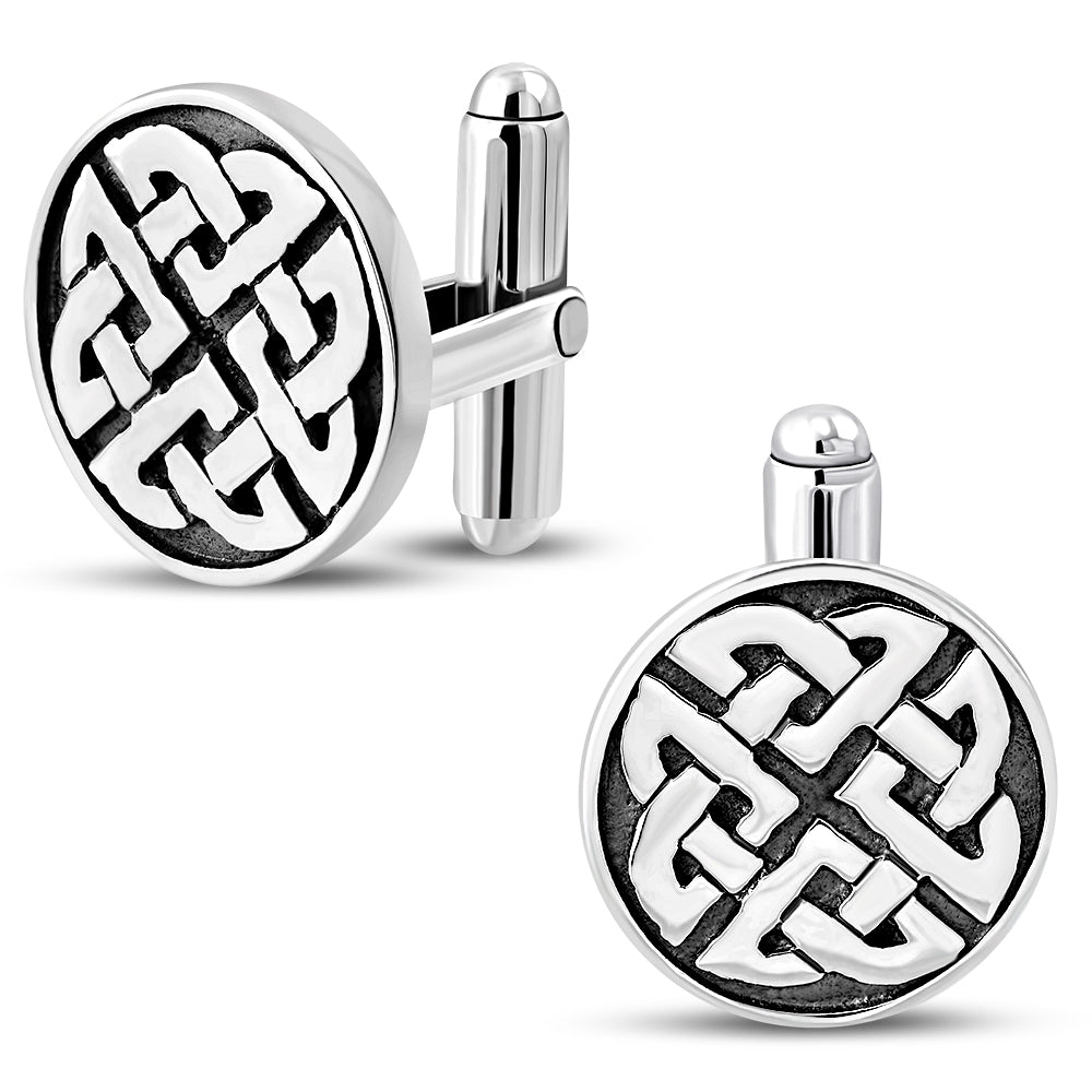 Solid Sterling Silver Celtic Knot Cufflinks