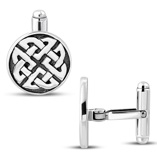 Solid Sterling Silver Celtic Knot Cufflinks