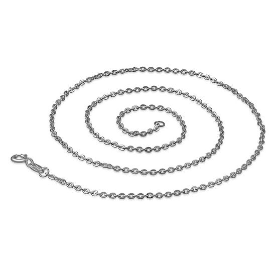 1.8mm-Wide | Sterling Silver Flat Oval Chain