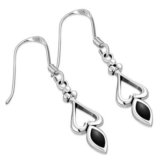 Black Onyx Sterling Silver Earrings 