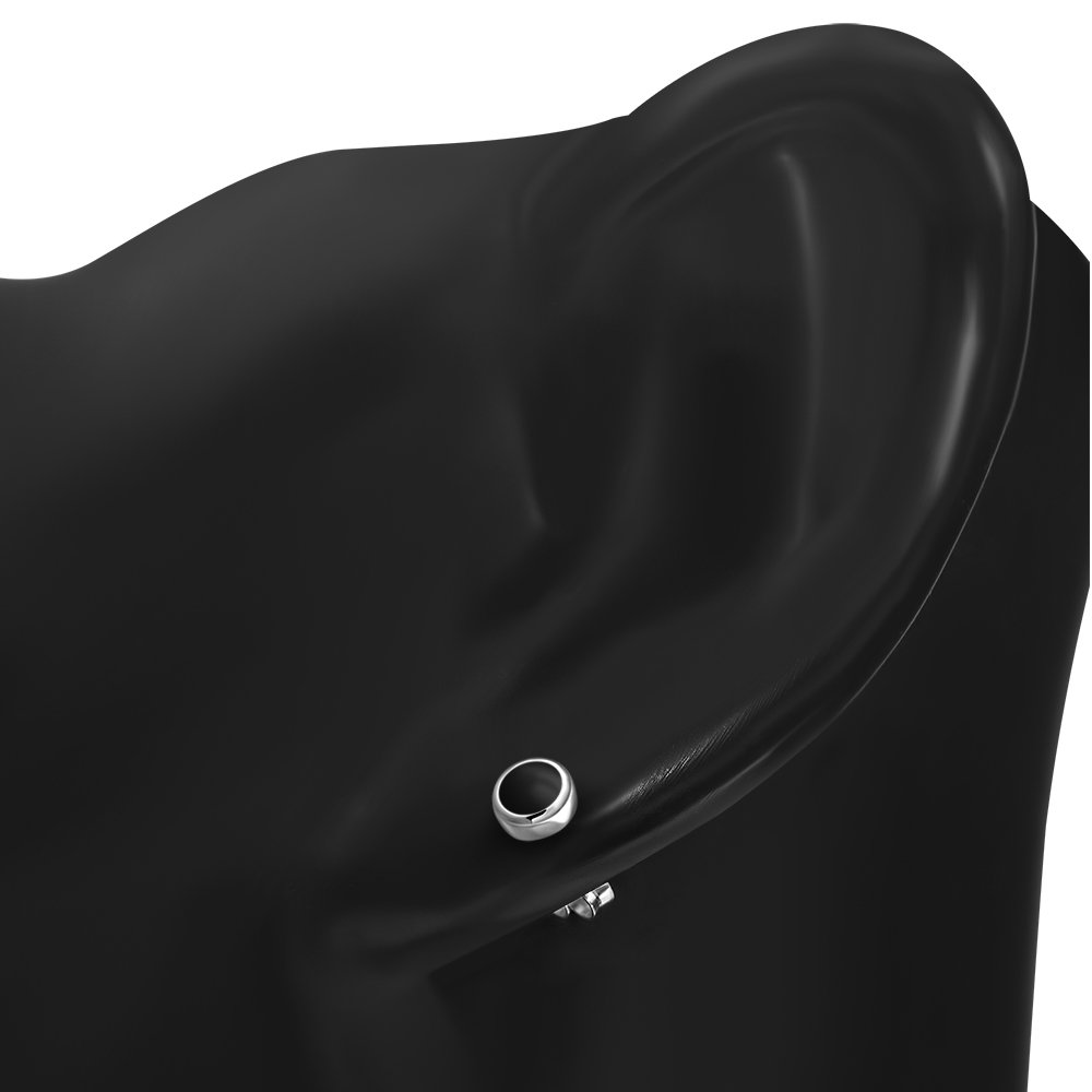 Black Onyx Sterling Silver Stud Earrings