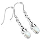 Mother of Pearl Celtic Trinity Silver Earrings
