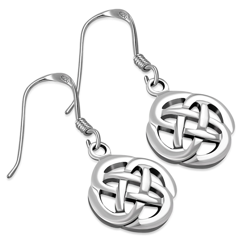 Celtic Knot Plain Silver Earrings