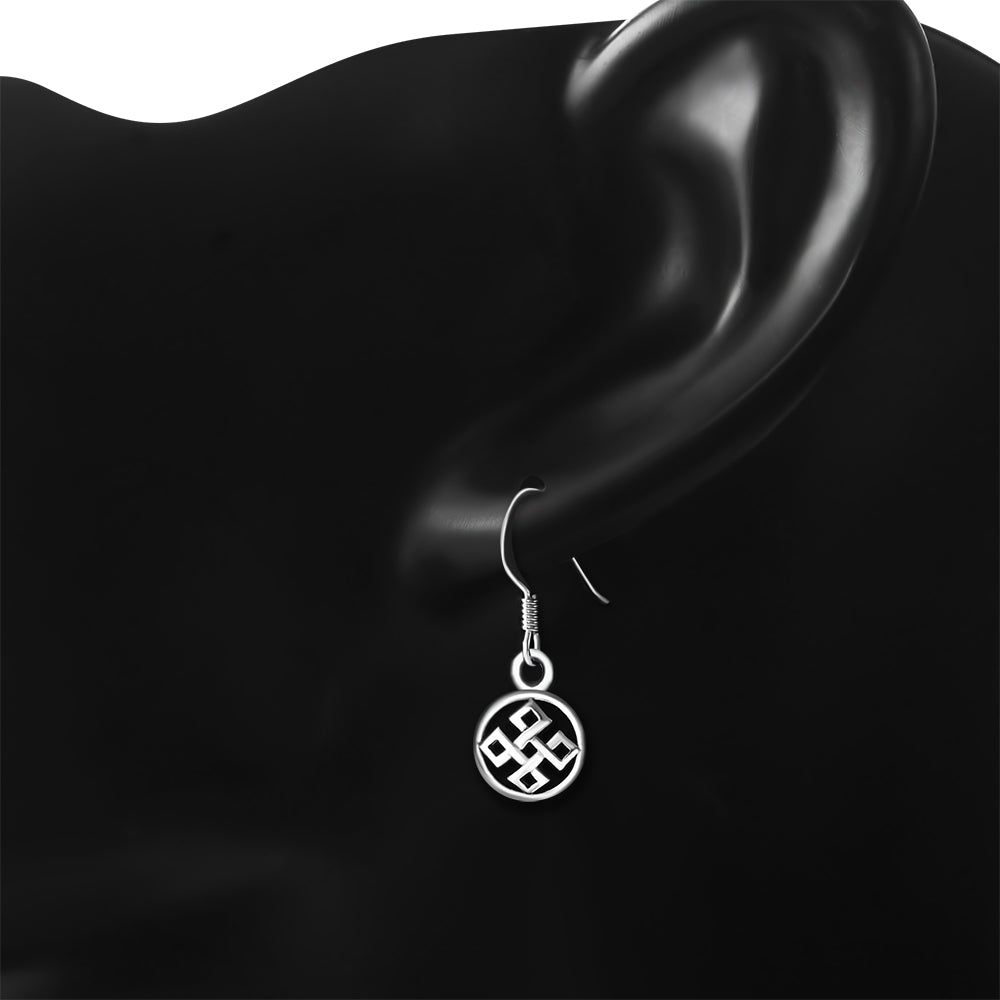 Plain Celtic Knot Silver Earrings