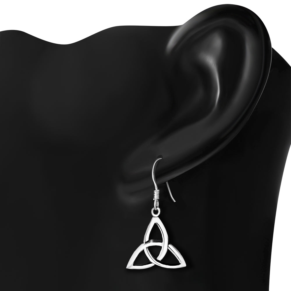 Silver Celtic Trinity Knot Earrings