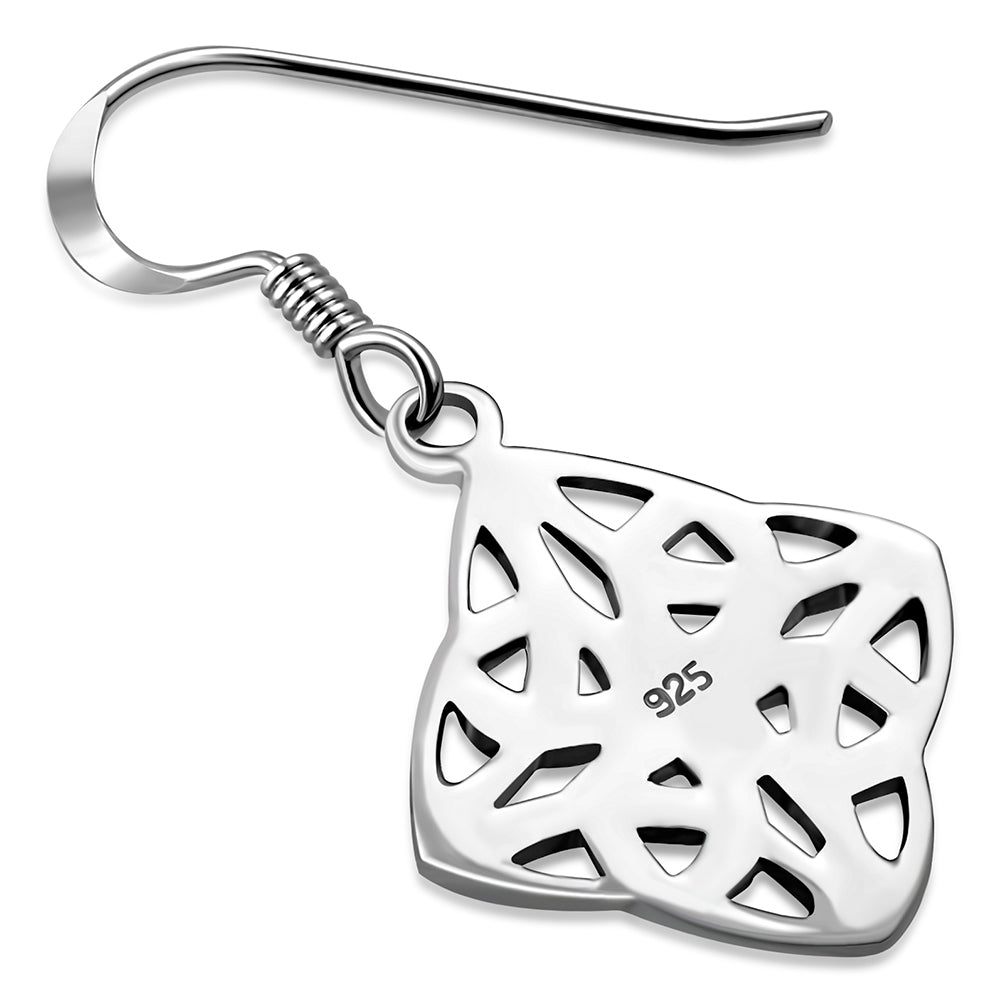 Celtic Trinity Design Silver Earrings