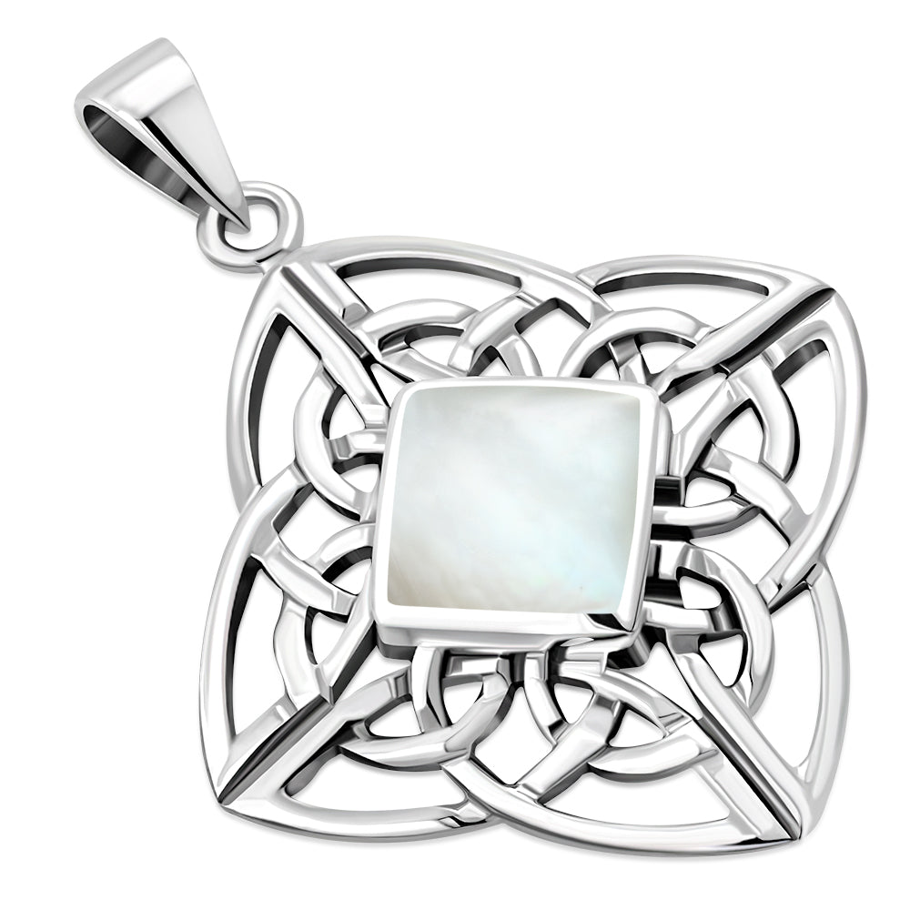 Mother of Pearl Celtic Sterling Silver Pendant