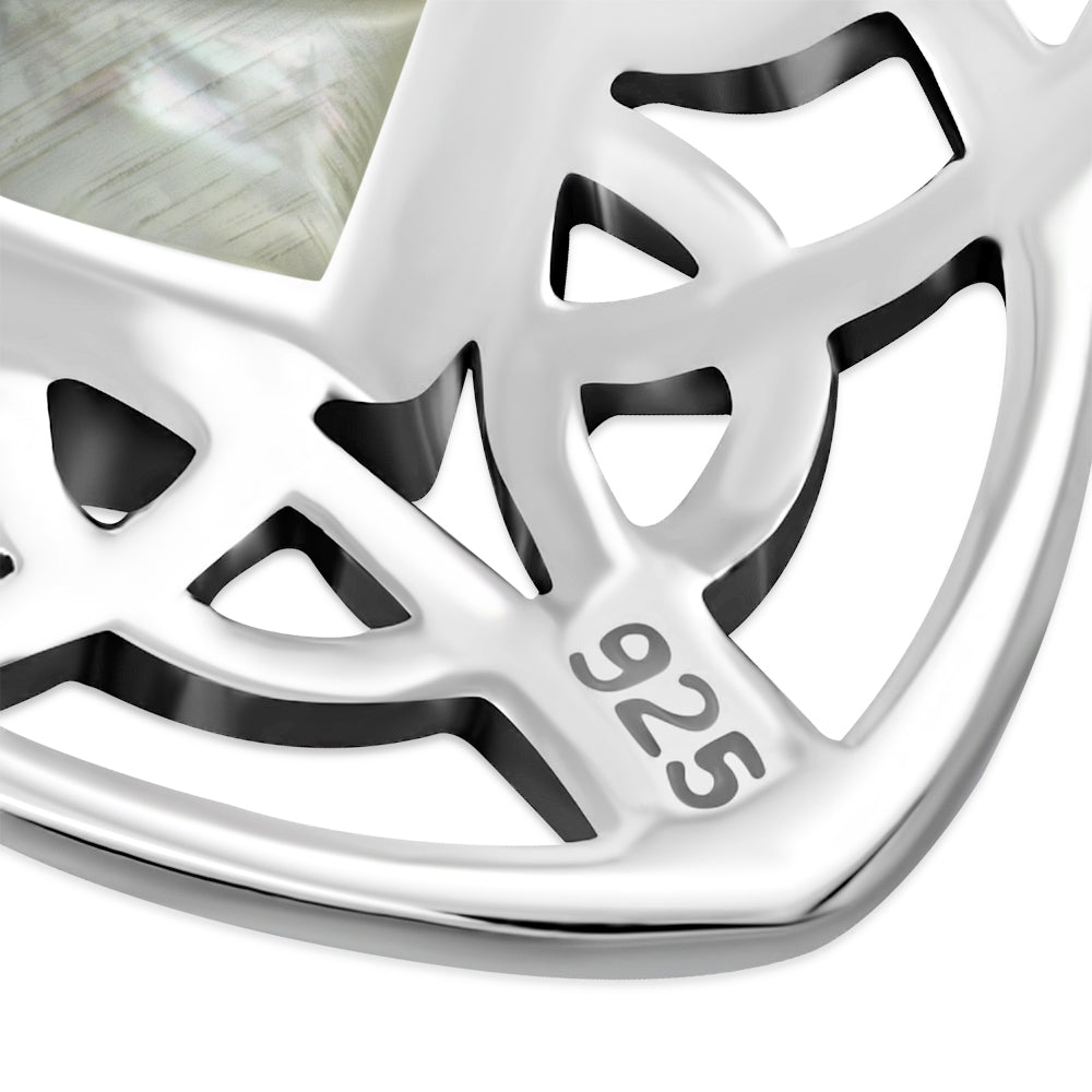 Mother of Pearl Celtic Sterling Silver Pendant
