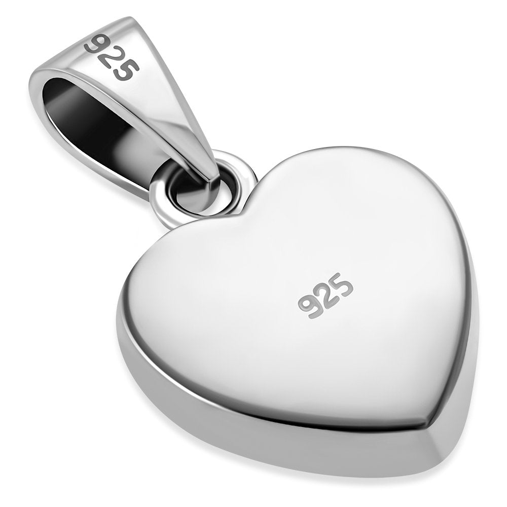 Mother of Pearl Heart Sterling Silver Pendant