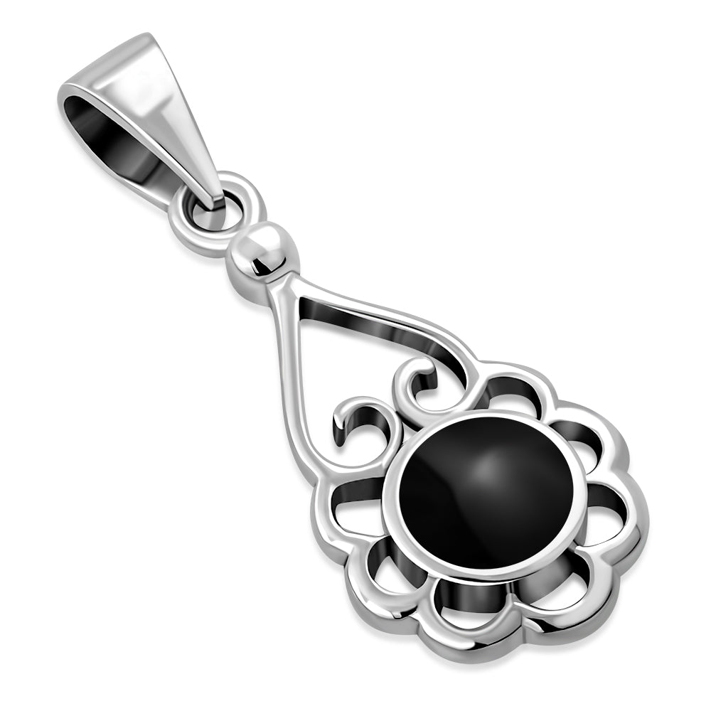Black Onyx Sterling Silver Pendant