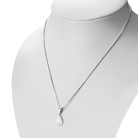 Mother of Pearl Sterling Silver Drop Pendant