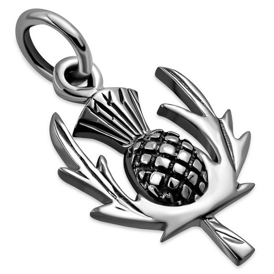 Plain Silver Thistle Pendant