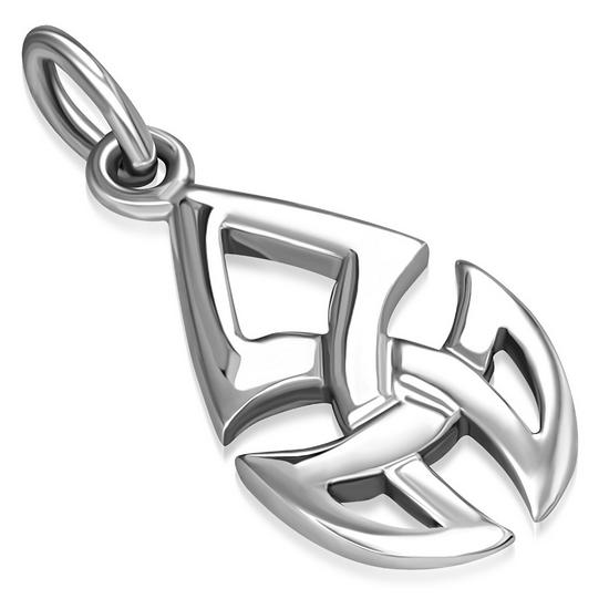 Tiny Silver Celtic Trinity Pendant