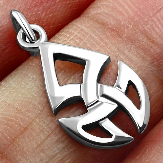 Tiny Silver Celtic Trinity Pendant