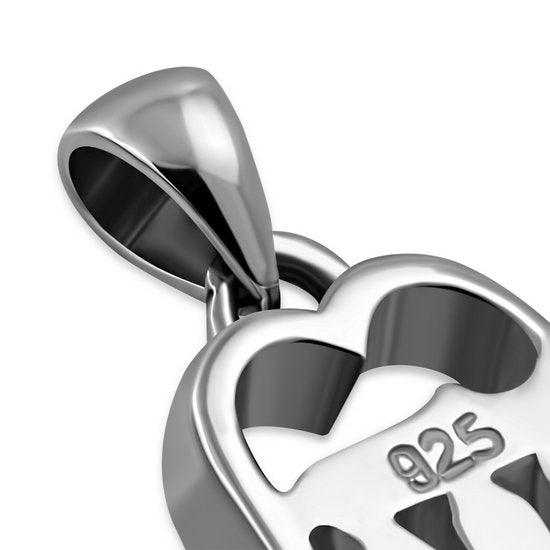 Hamsa Chai/ Hai Jewish Judaica Hebrew 925 Sterling Silver Pendant