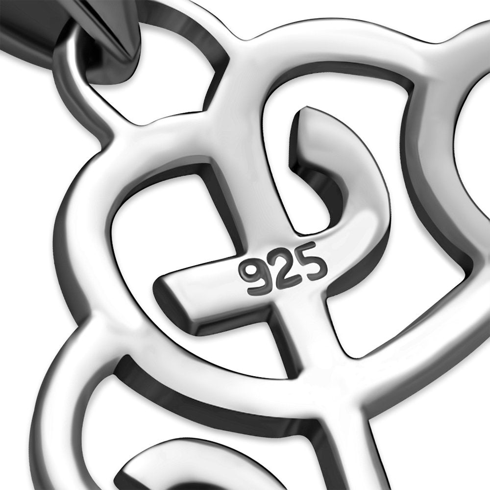 Rounded Celtic Knot Silver Pendant