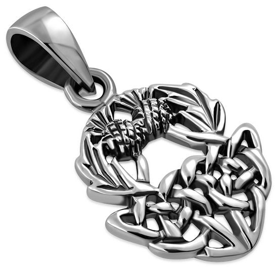 Thistle Silver Pendant