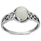 Celtic Silver Ring w/ Mother of Pearl Sea Shell