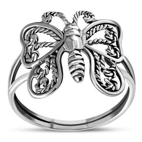 Filigree Sterling Silver Butterfly Ring