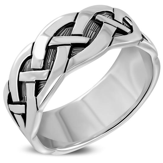Plain Solid Silver Celtic Knote Band Ring